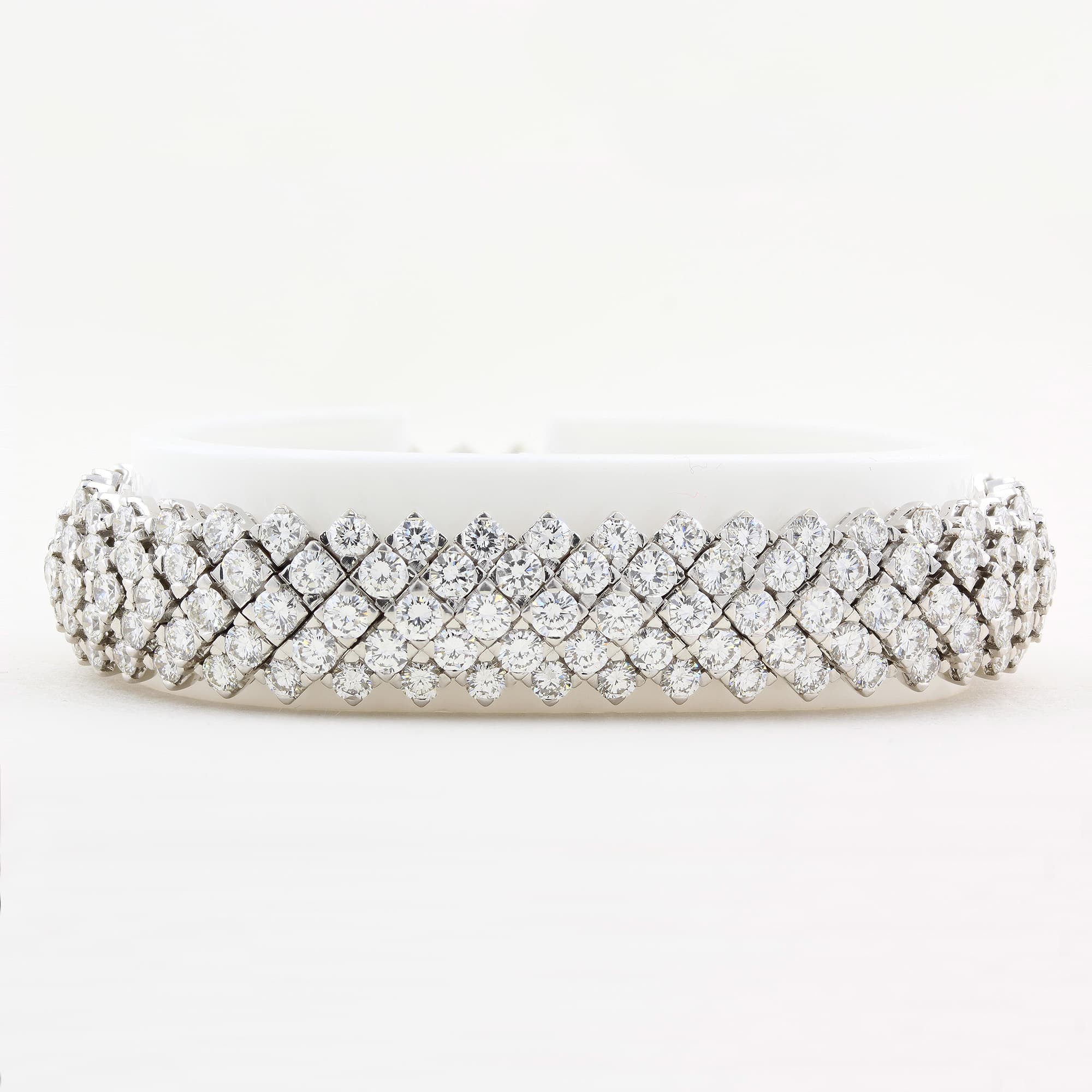 25.00ct Five Row Diamond Bracelet