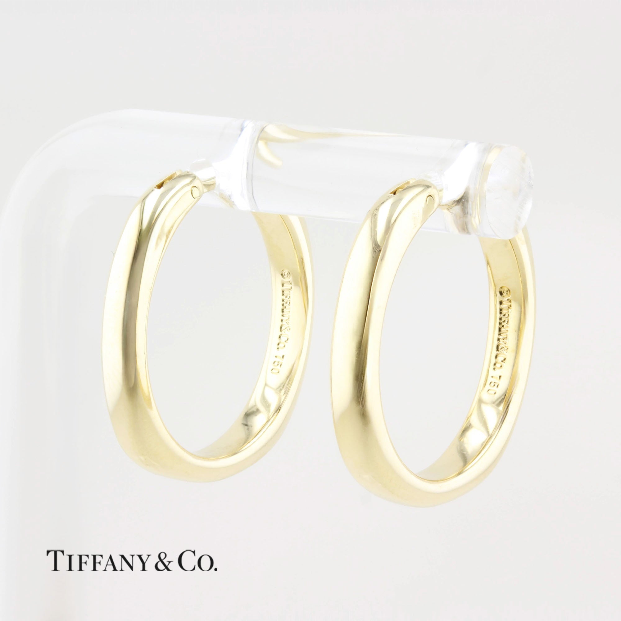 Tiffany & Co Yellow Gold Hoop Earrings
