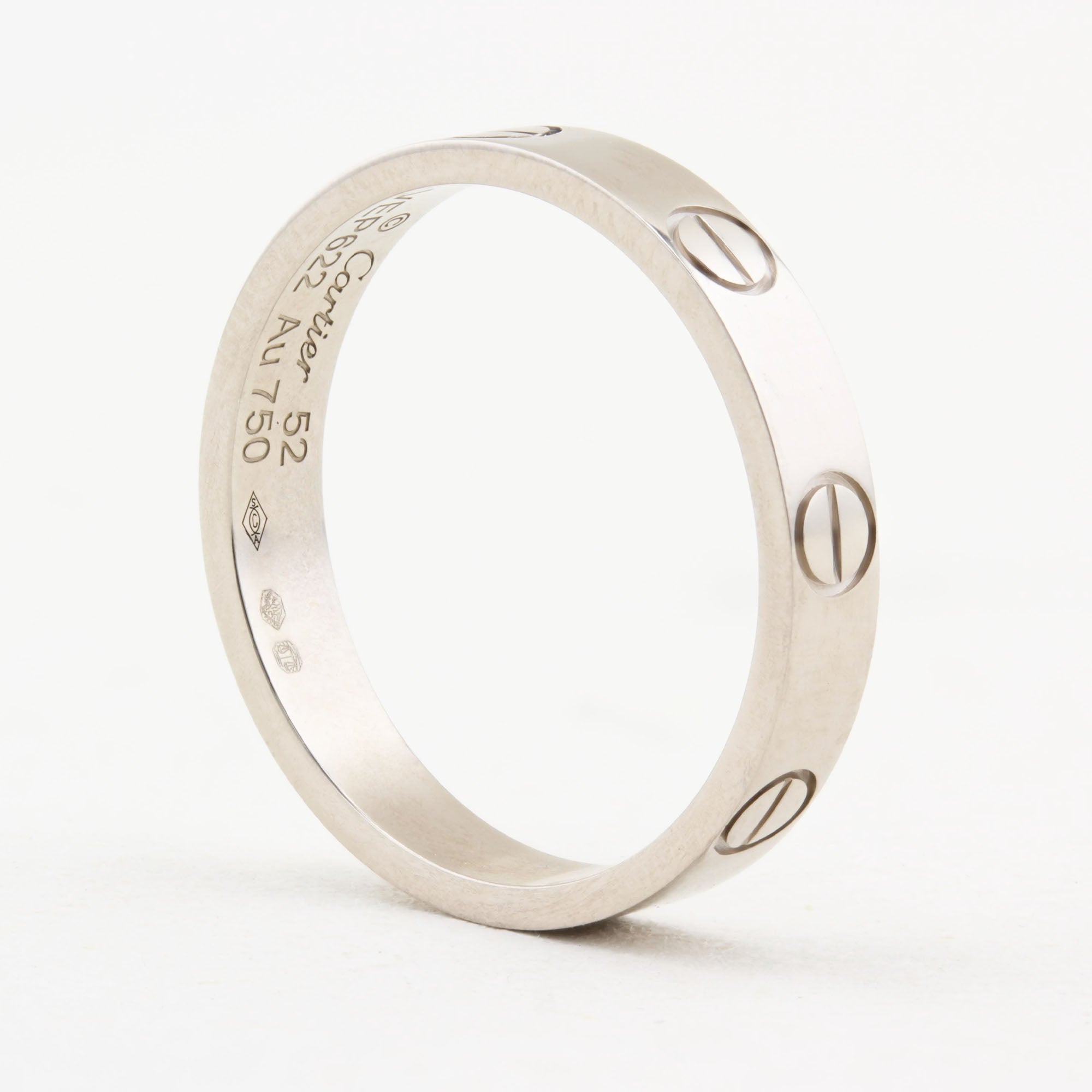 Cartier White Gold SM Love Ring - Size 52