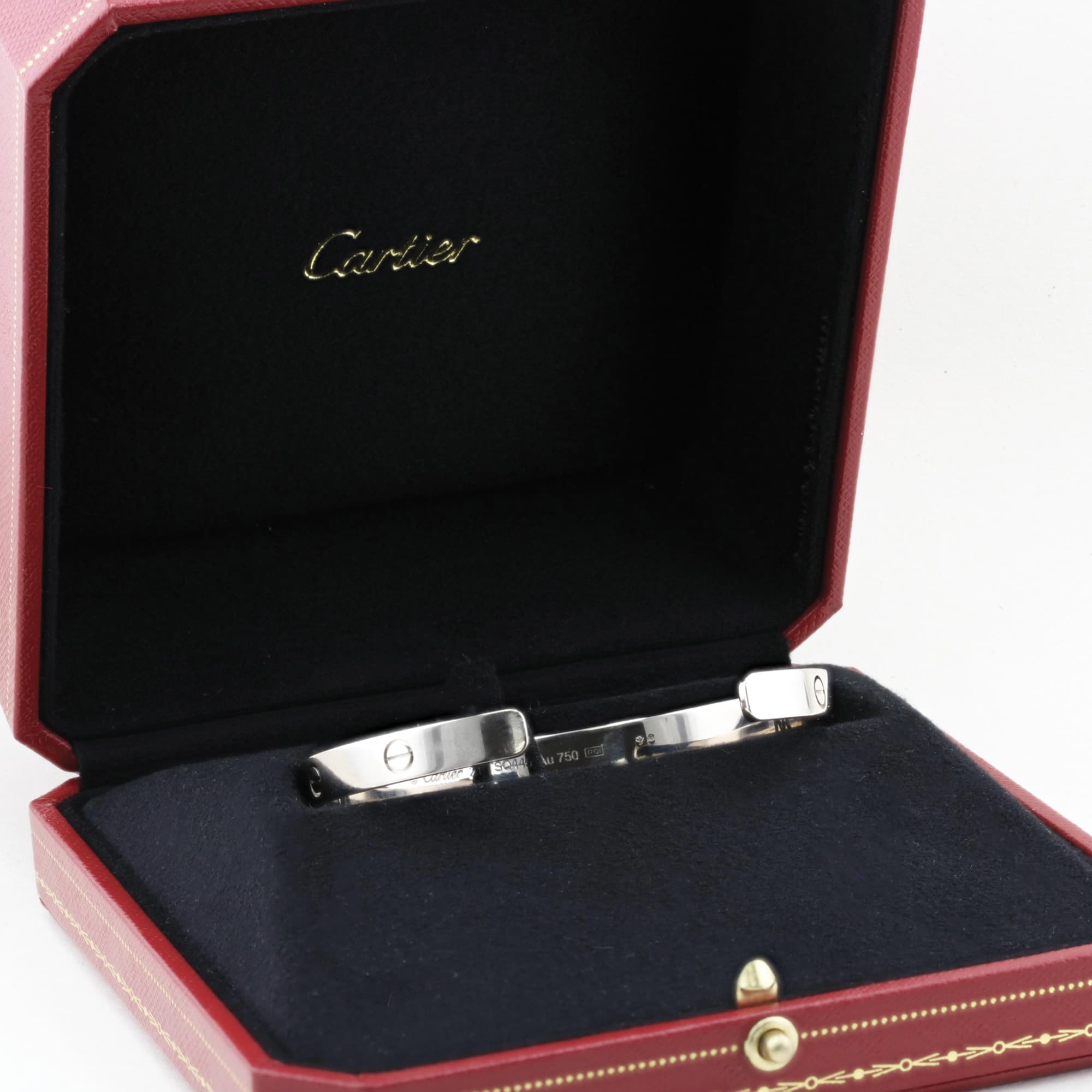 Cartier White Gold Love Cuff - Size 21