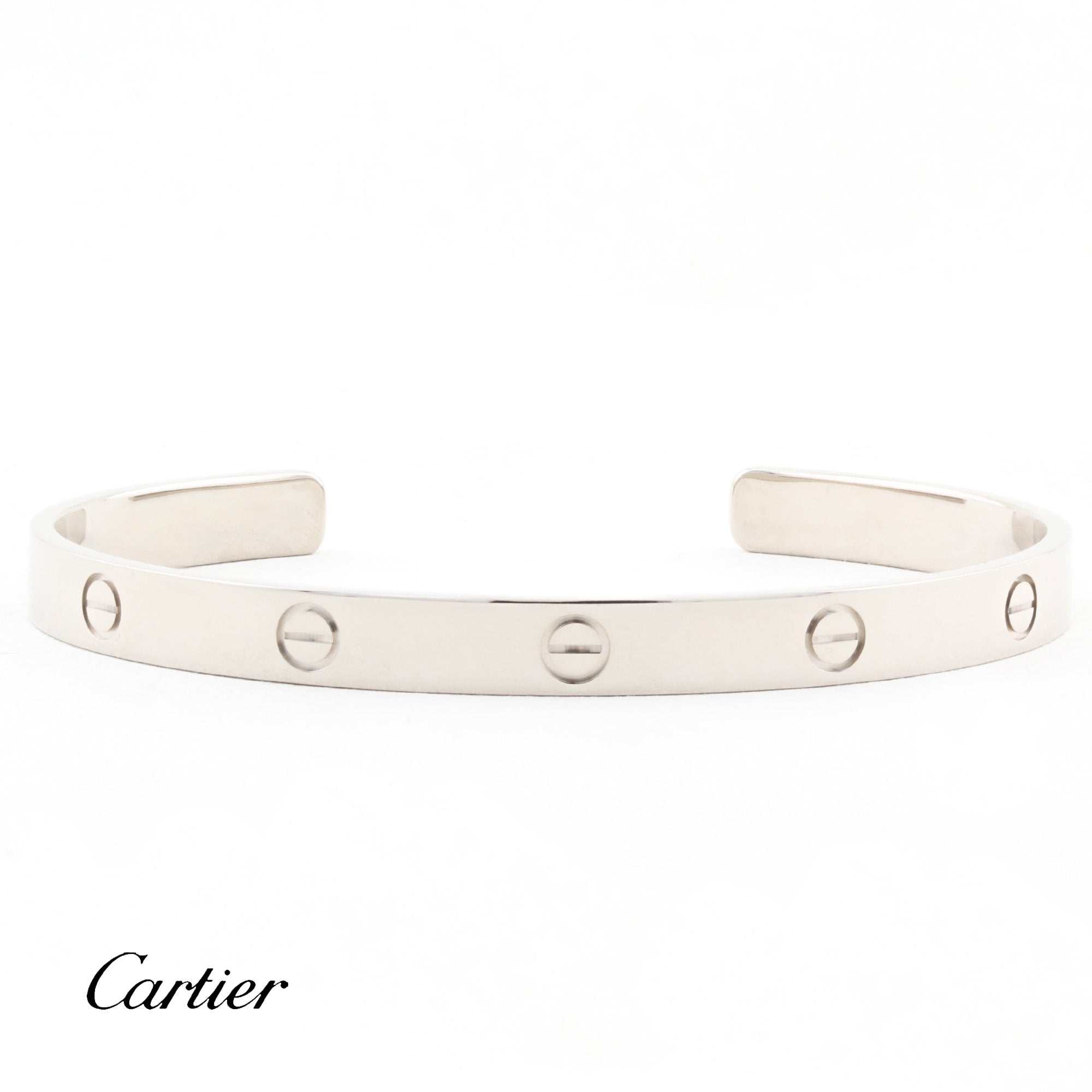 Cartier White Gold Love Cuff - Size 21