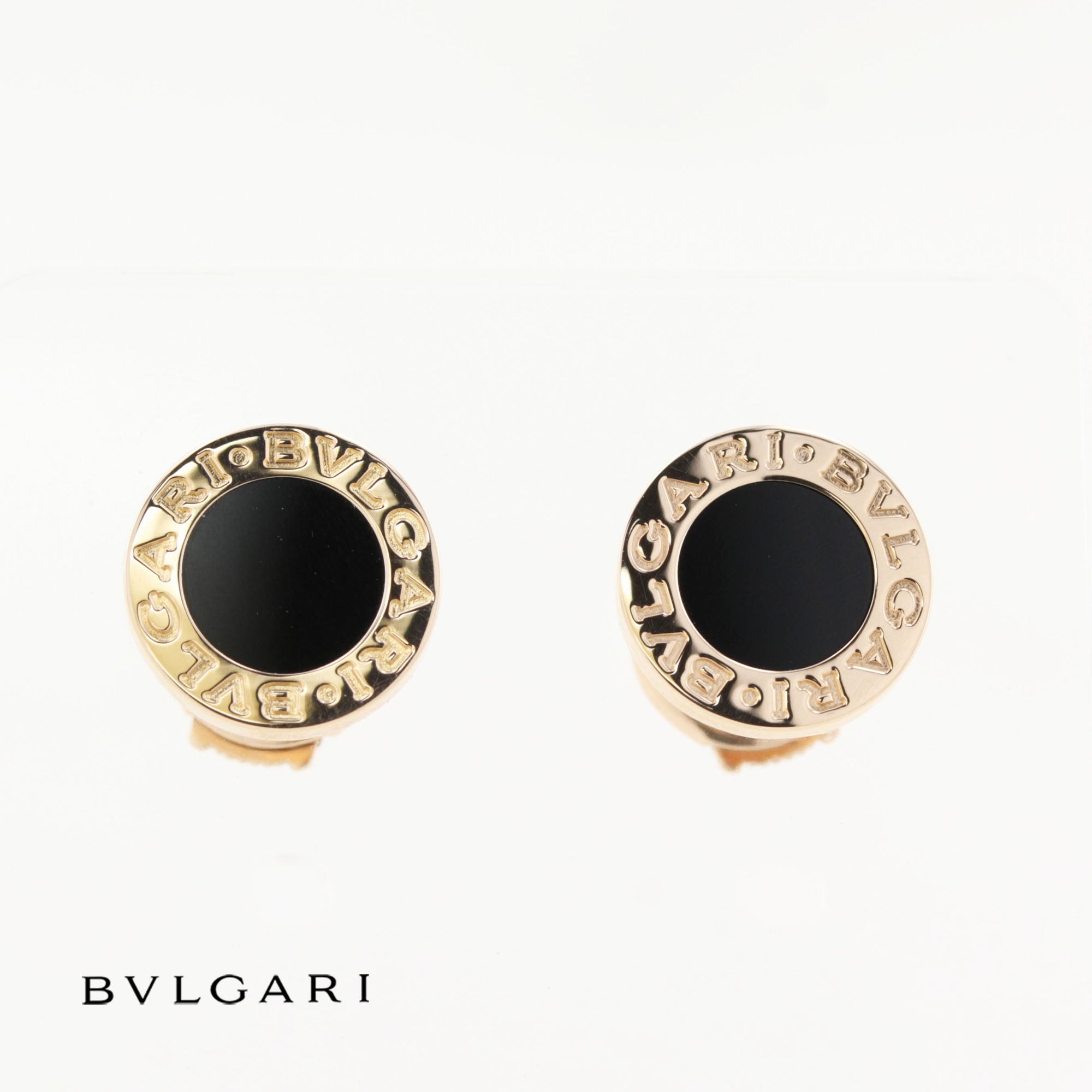 Bulgari Rose Gold and Onyx Earrings