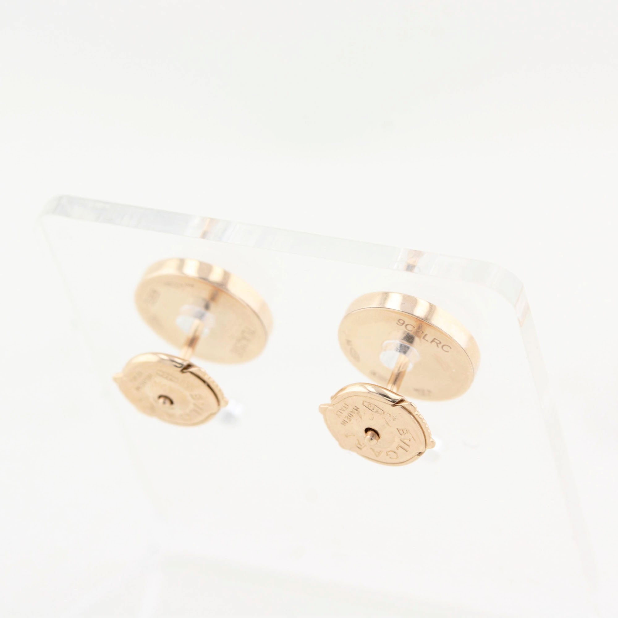Bulgari Rose Gold and Onyx Earrings
