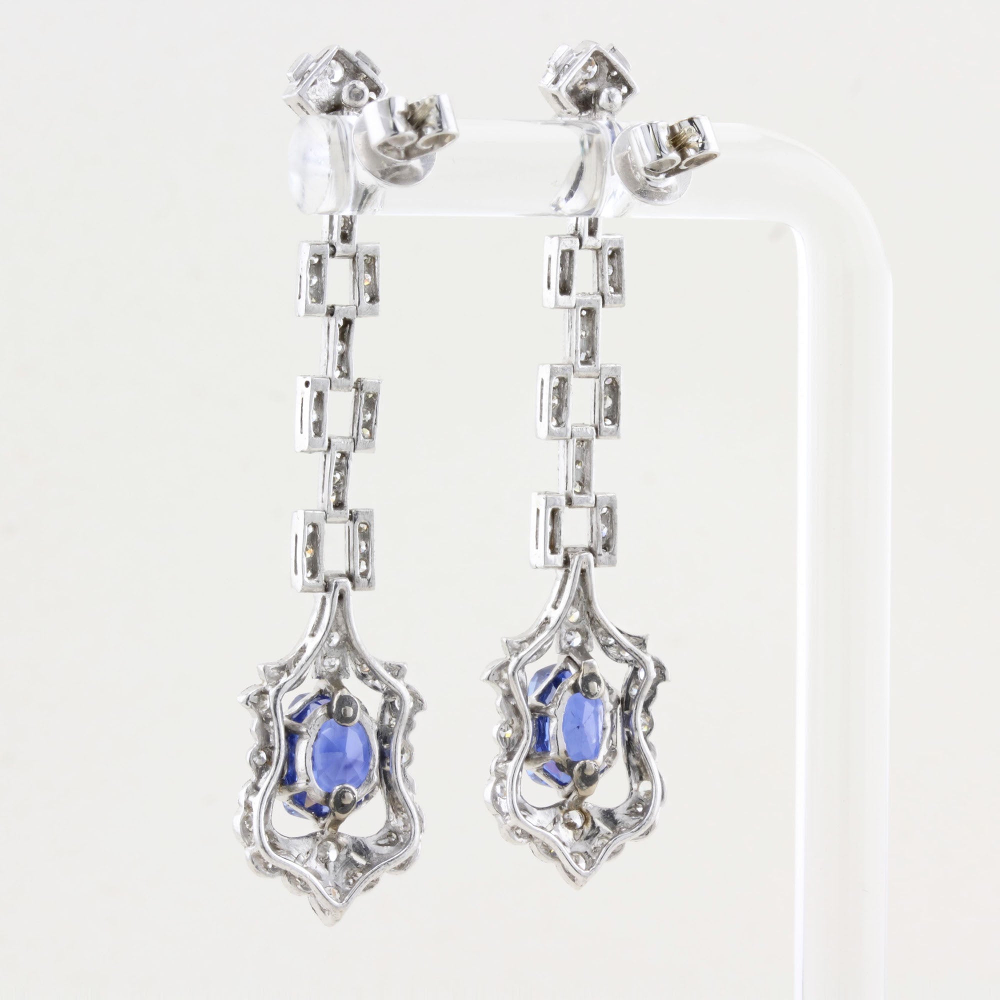 Rare Antique Natural Sapphire Drop Earrings