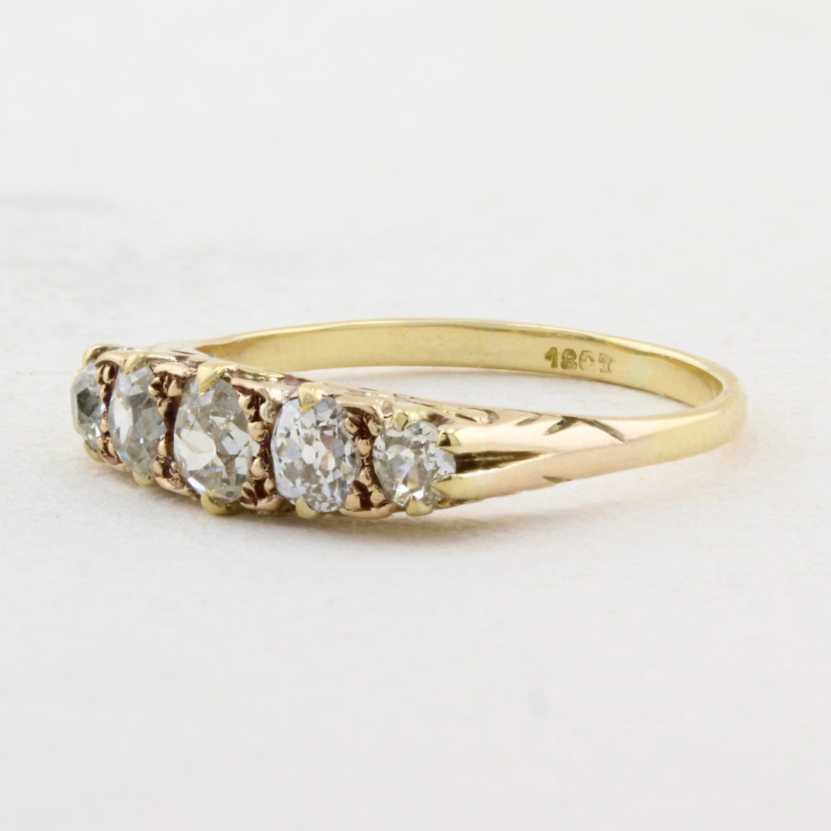 Vintage Old Cut Diamond Five Stone Ring