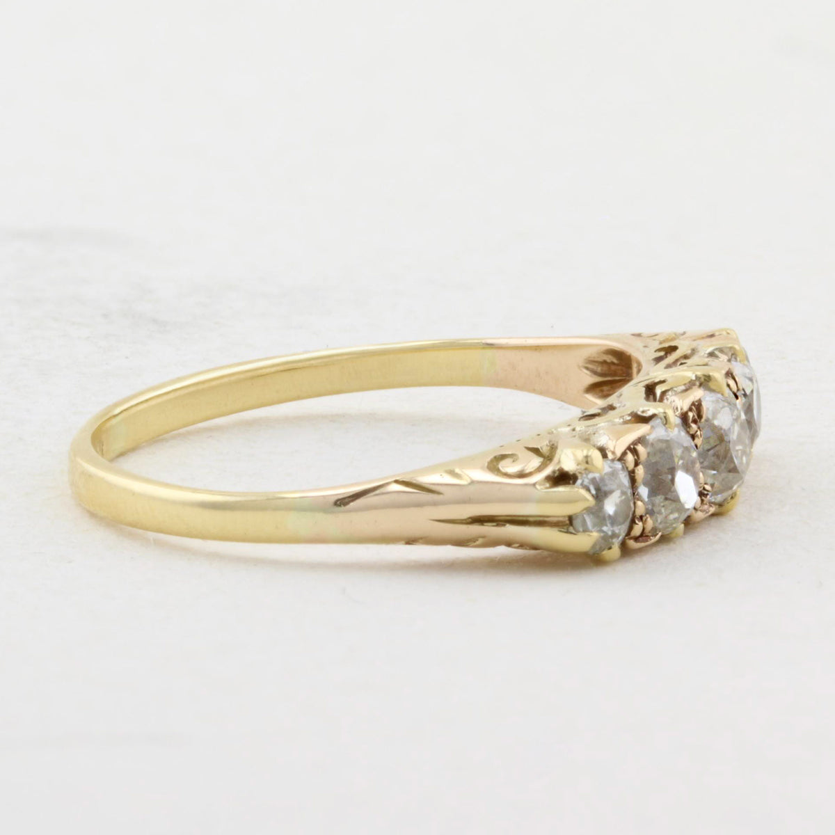 Vintage Old Cut Diamond Five Stone Ring