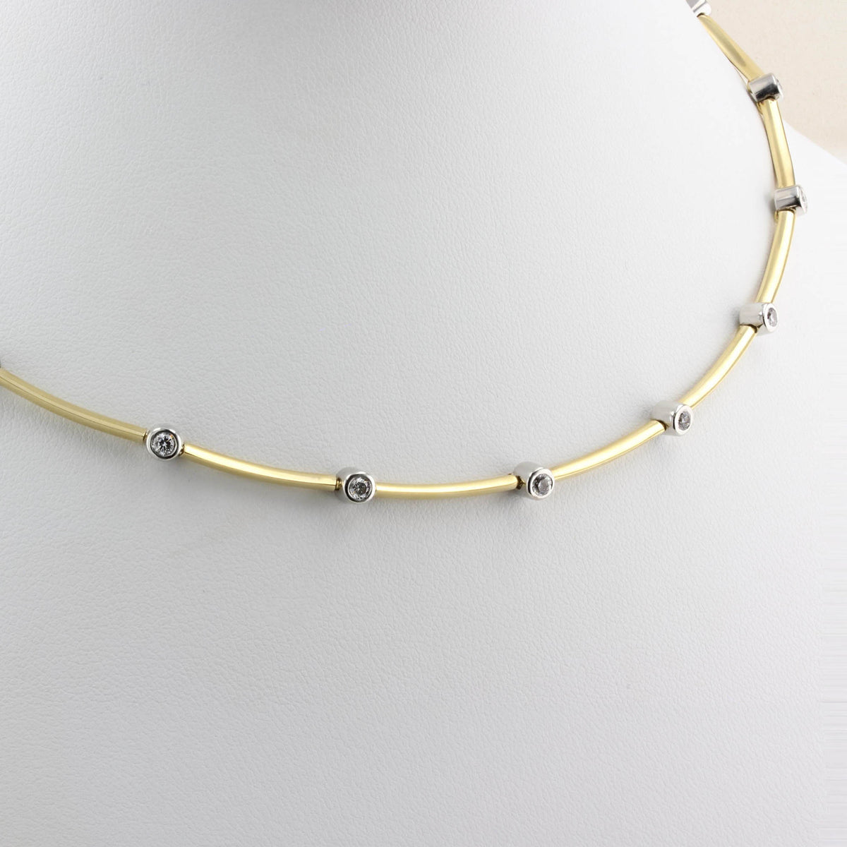 Tiffany & Co. Diamond Bezel Link Necklace