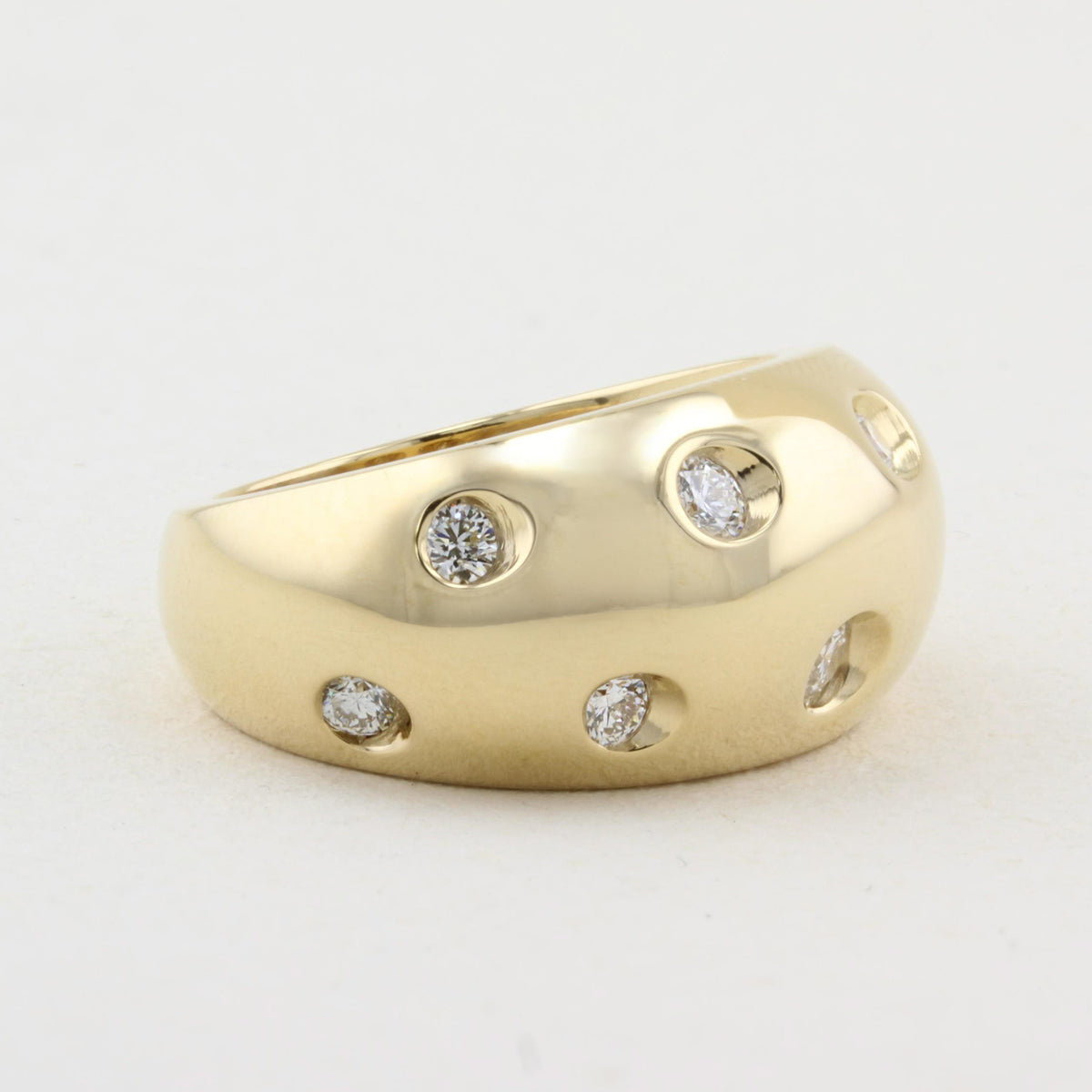 De Beers Chunky Gold and Diamond Ring
