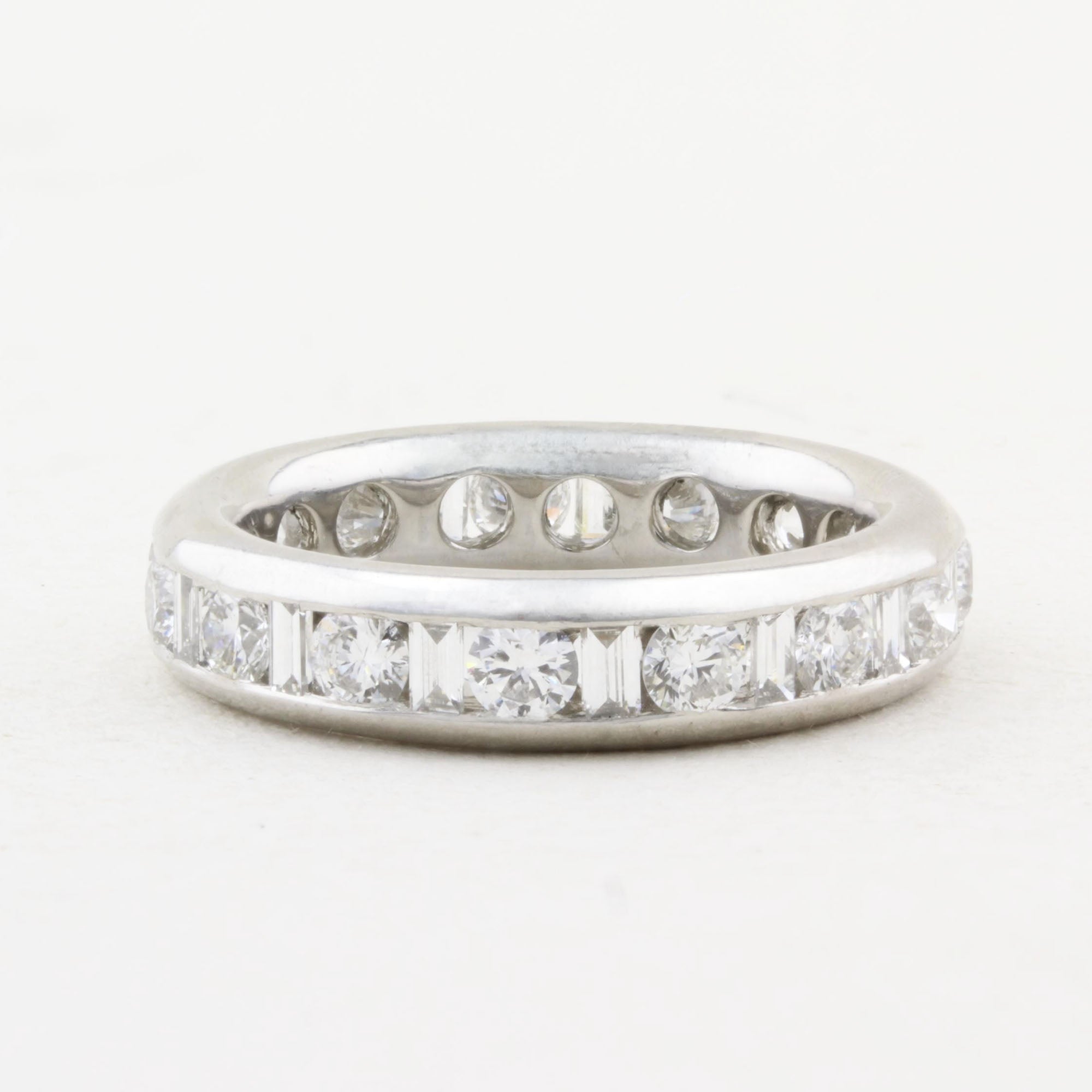 Baguette and Brilliant Cut Diamond Eternity Ring