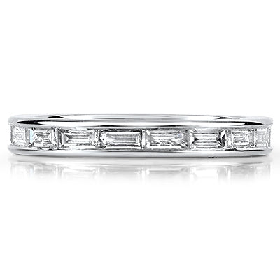 Horizontal Baguette Cut Diamond Eternity Ring