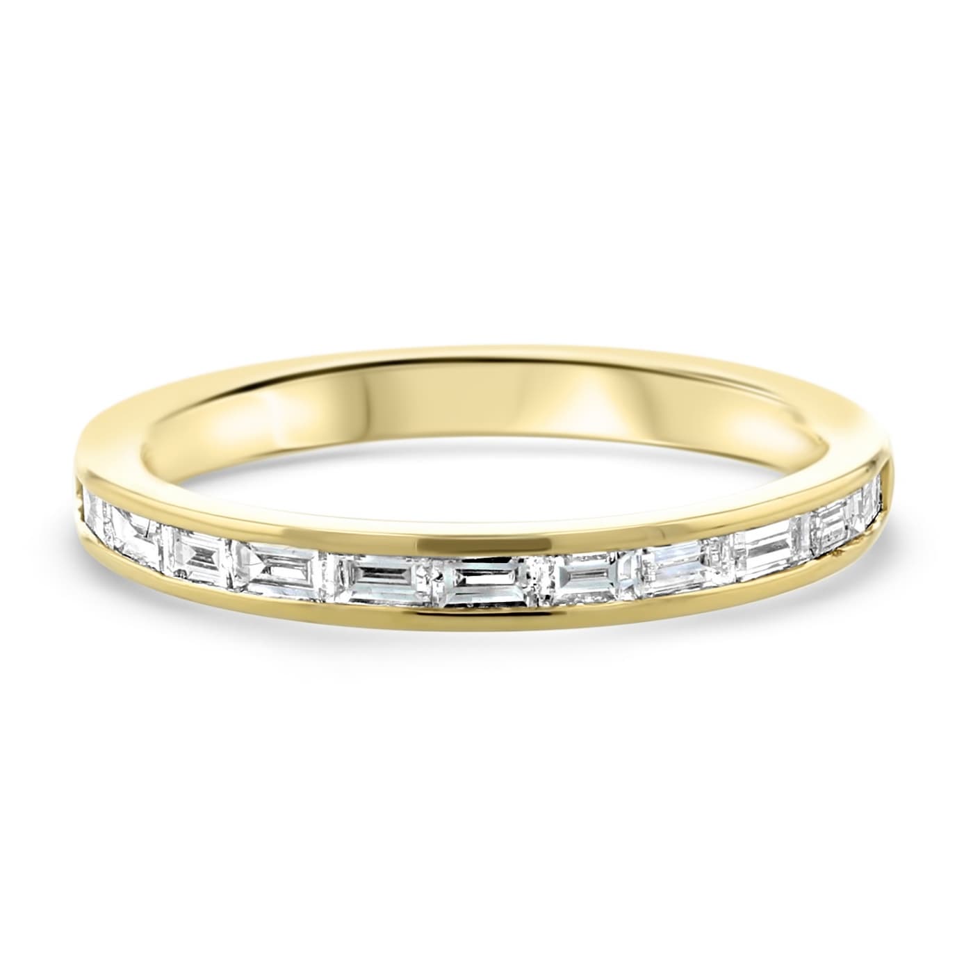 Horizontal Baguette Cut Diamond Eternity Ring