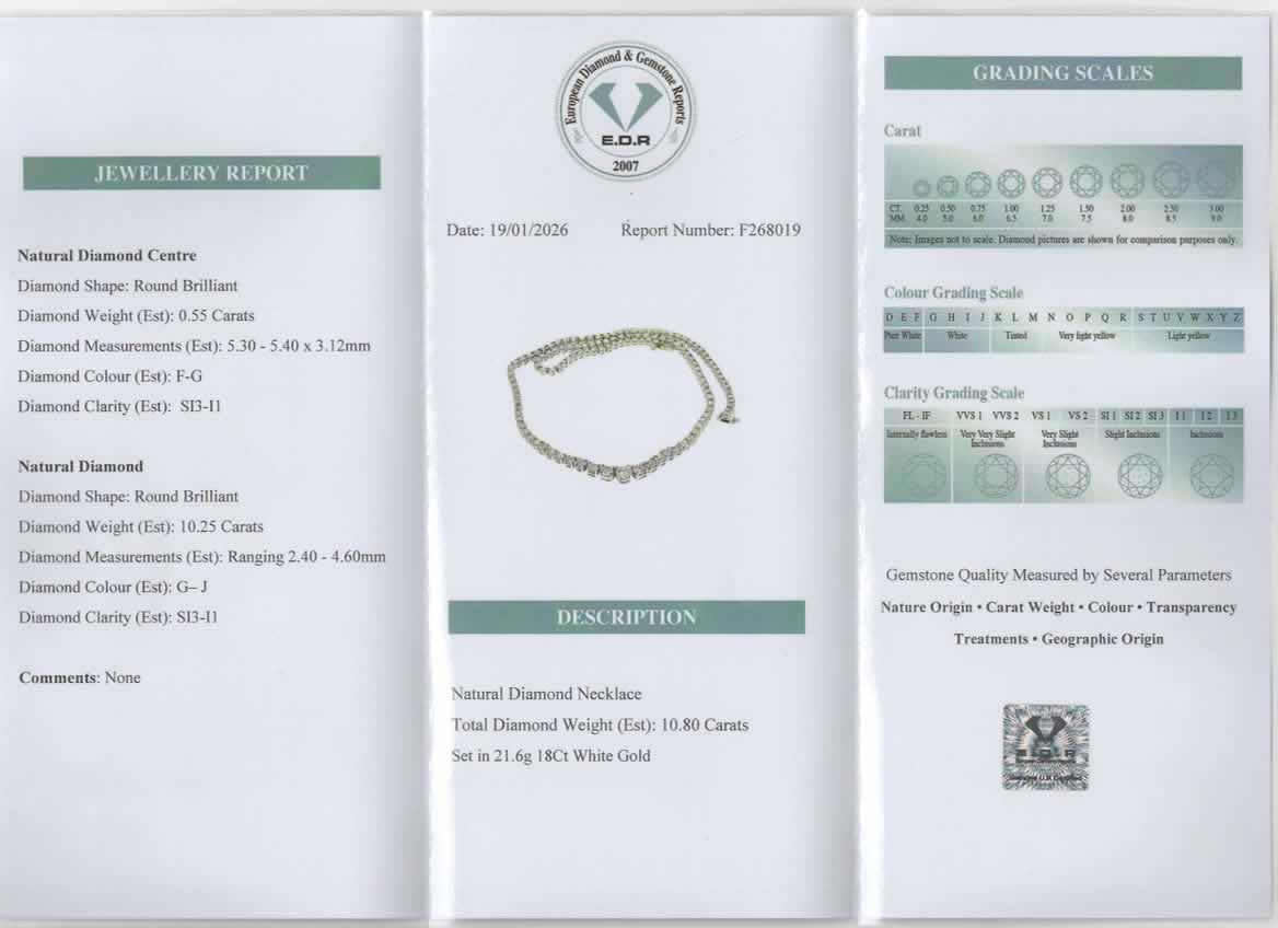 10ct Diamond Tennis Necklace