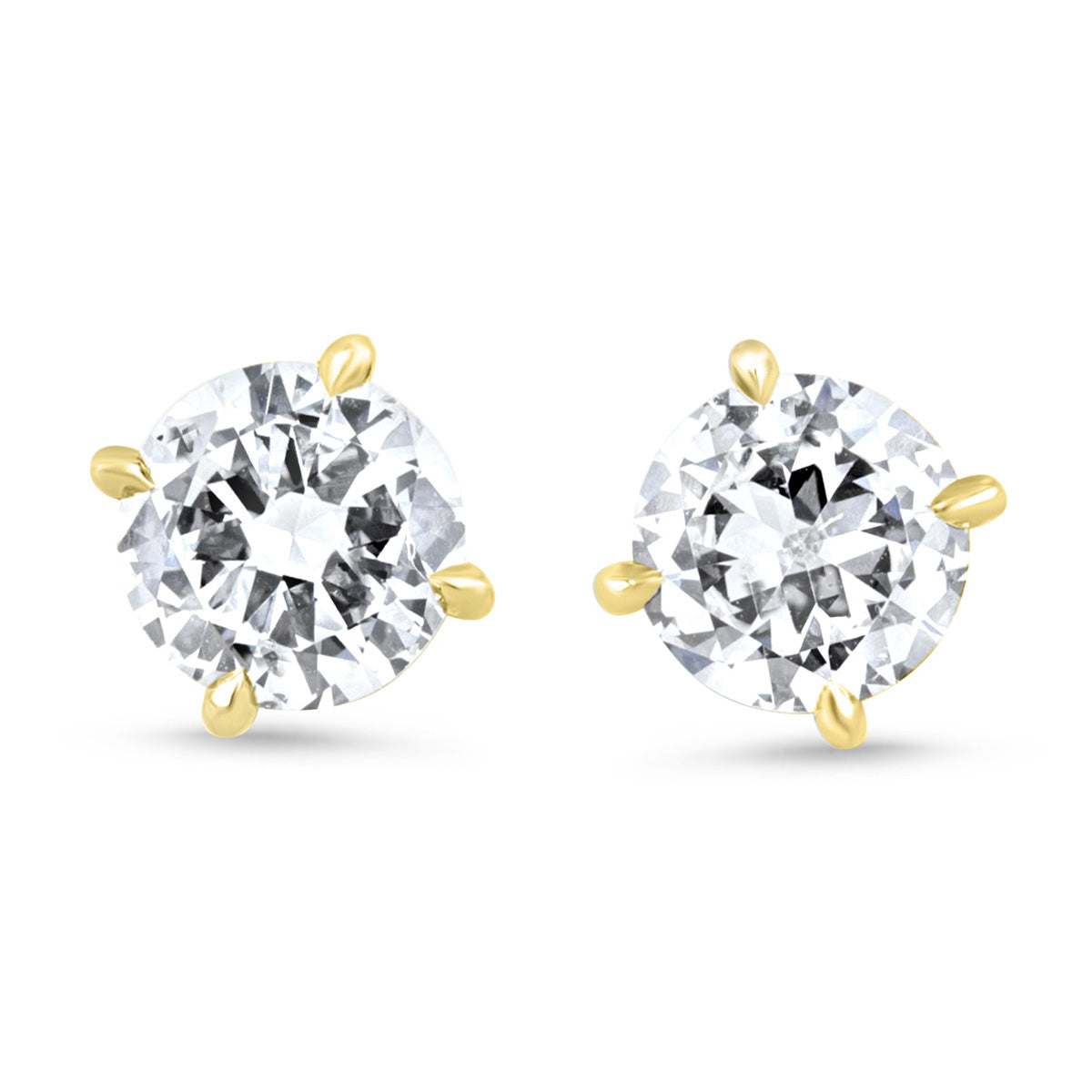Large Diamond Stud Earrings