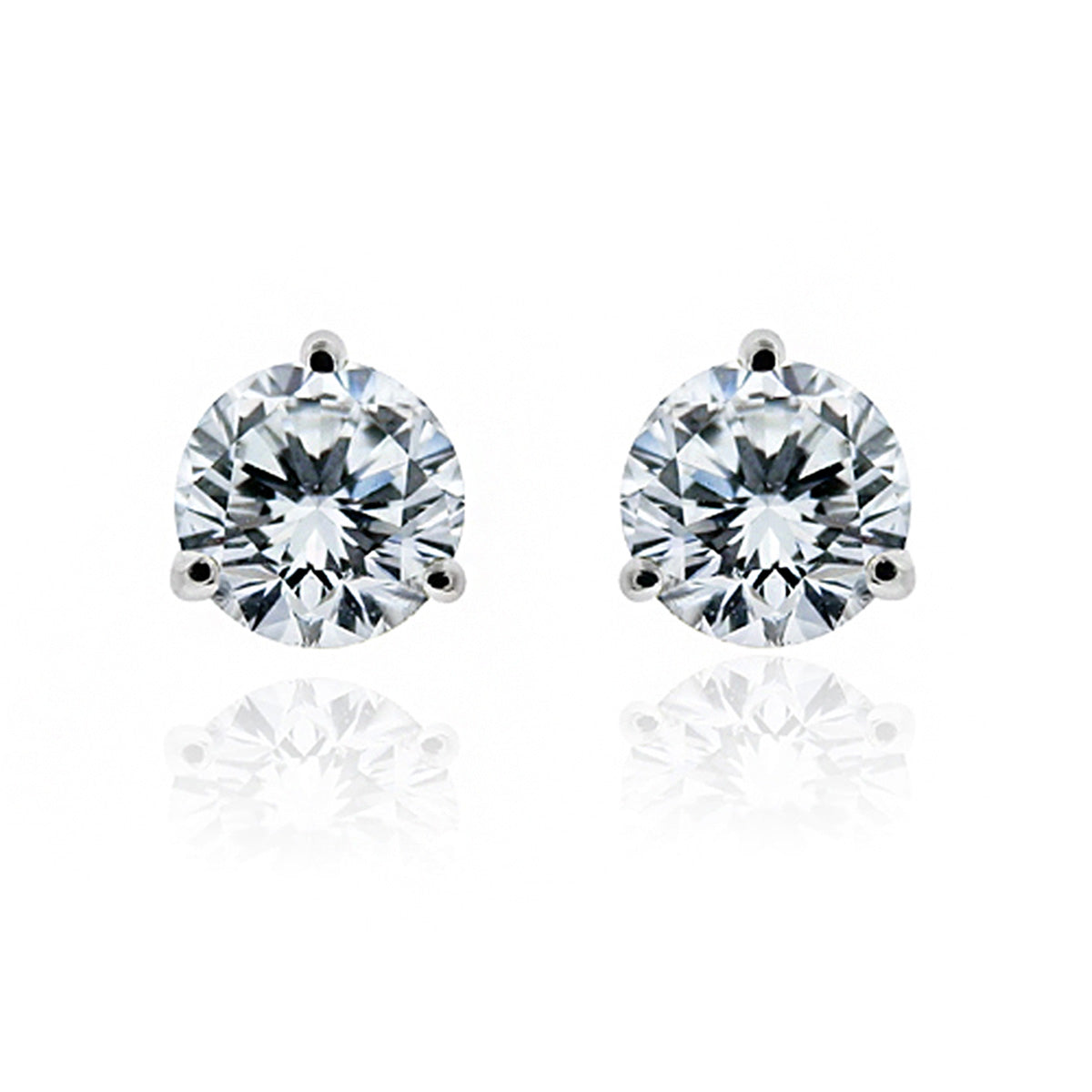 Large Diamond Stud Earrings