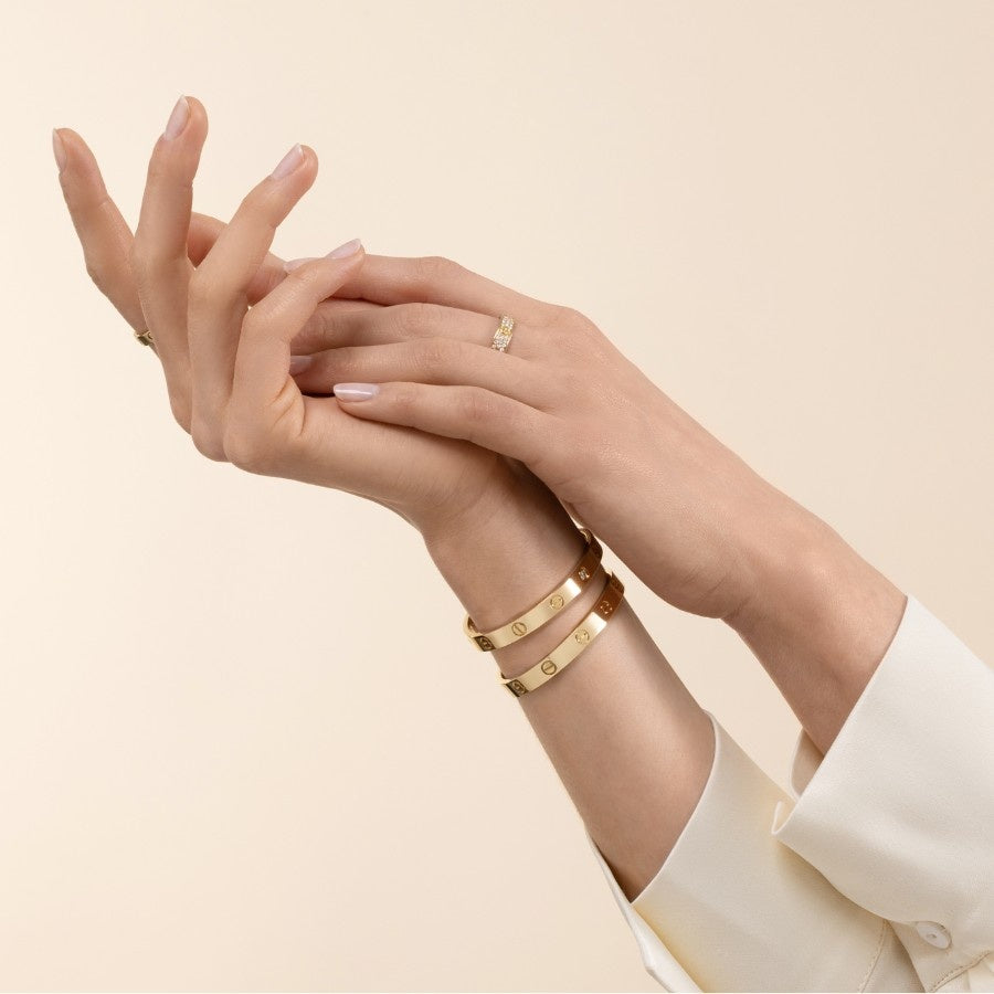 Cartier Yellow Gold Diamond Love Bracelet - Size 16