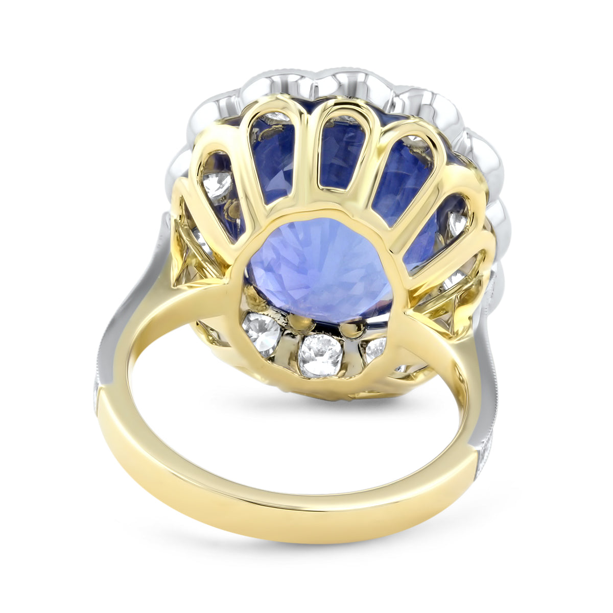 Lumine Sapphire and Diamond Cluster Ring