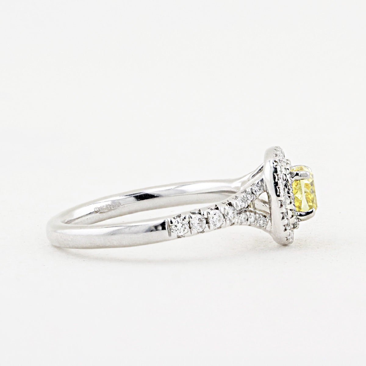 Fancy Yellow Diamond Cluster Ring