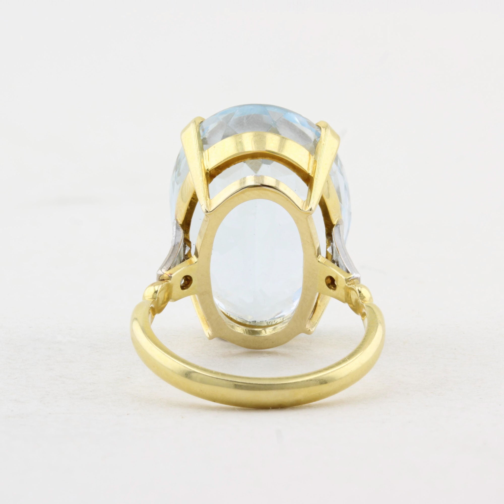Vintage Topaz and Diamond Dress Ring