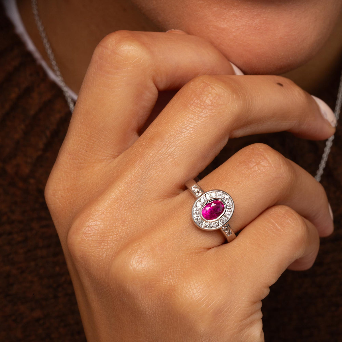 No-Heat Burma Ruby & Diamond Ring