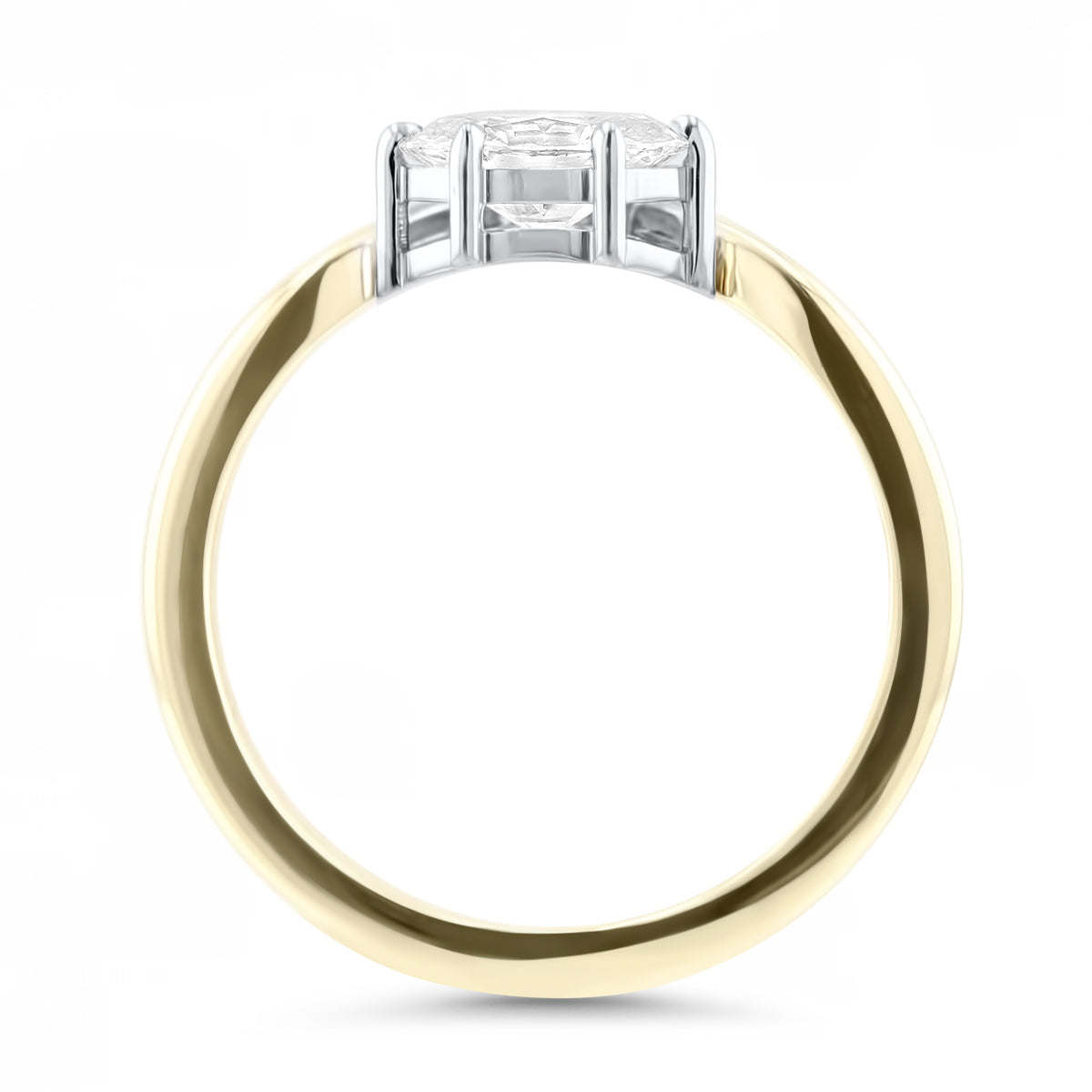 Amity Oval Diamond Wave Engagement Ring