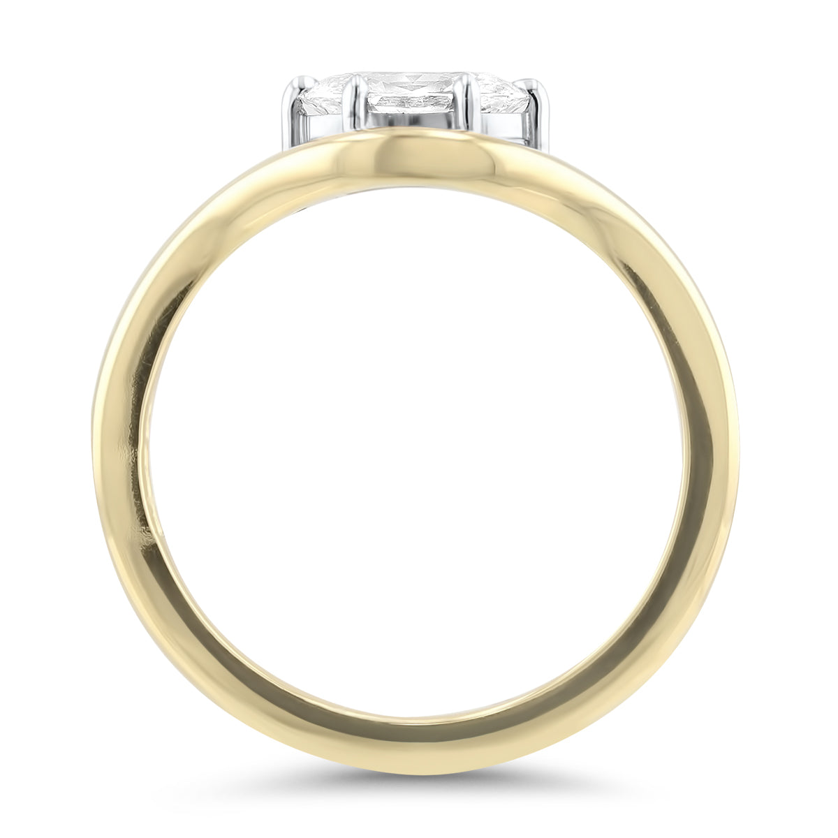 Amity Oval Diamond Wave Engagement Ring