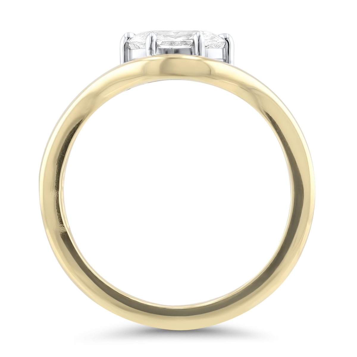 Amity Oval Diamond Wave Engagement Ring