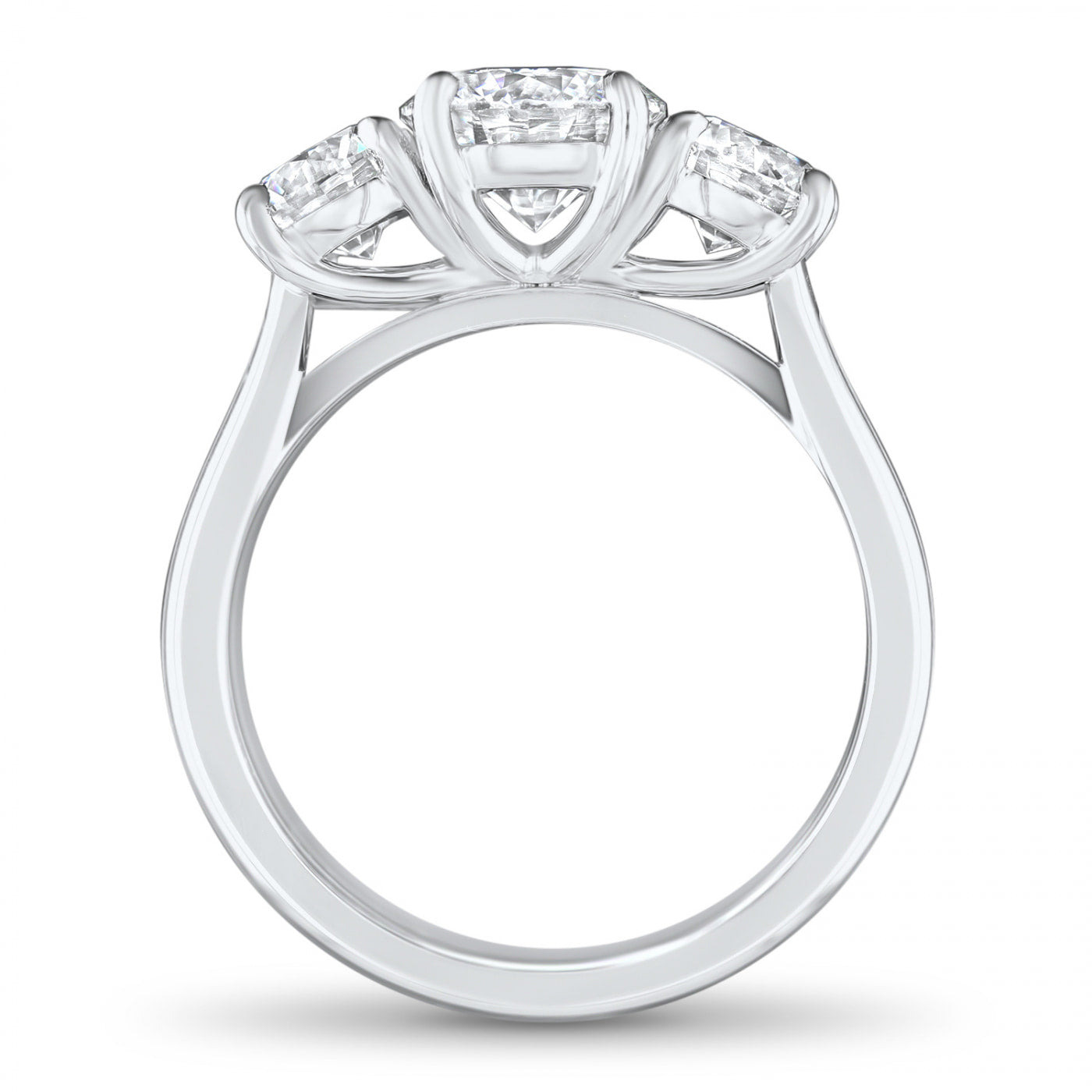 Lumine Three Stone Diamond Engagement Ring