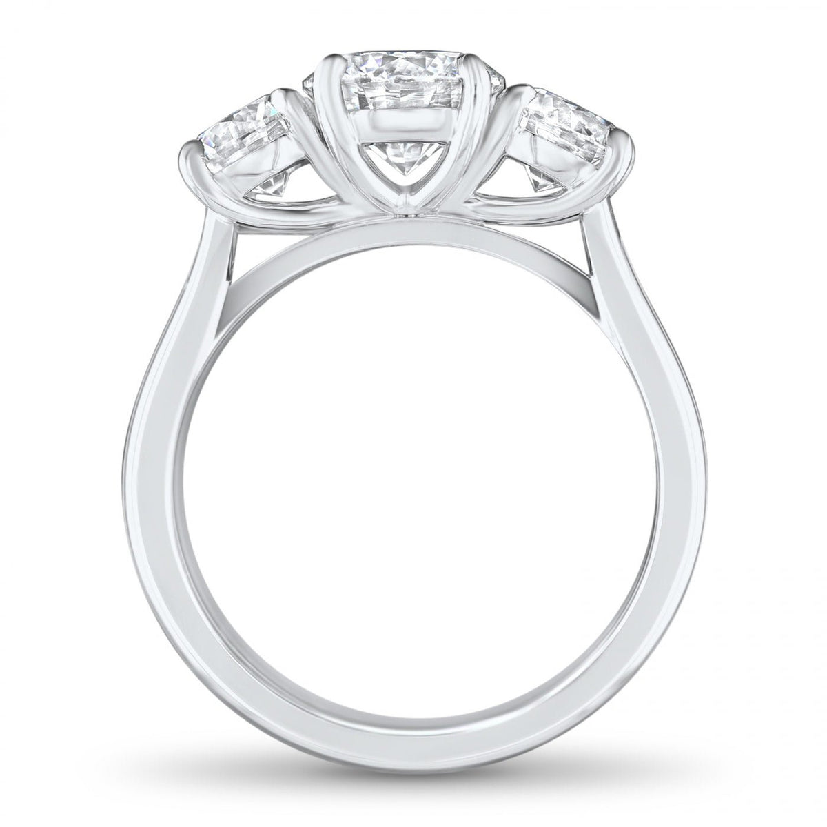 Lumine Three Stone Diamond Engagement Ring