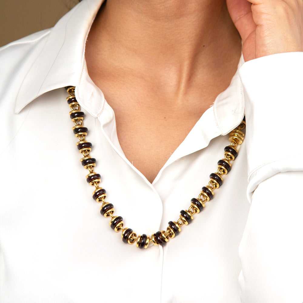 Pomellato Gem Set Rondelle Necklace Bracelet Set