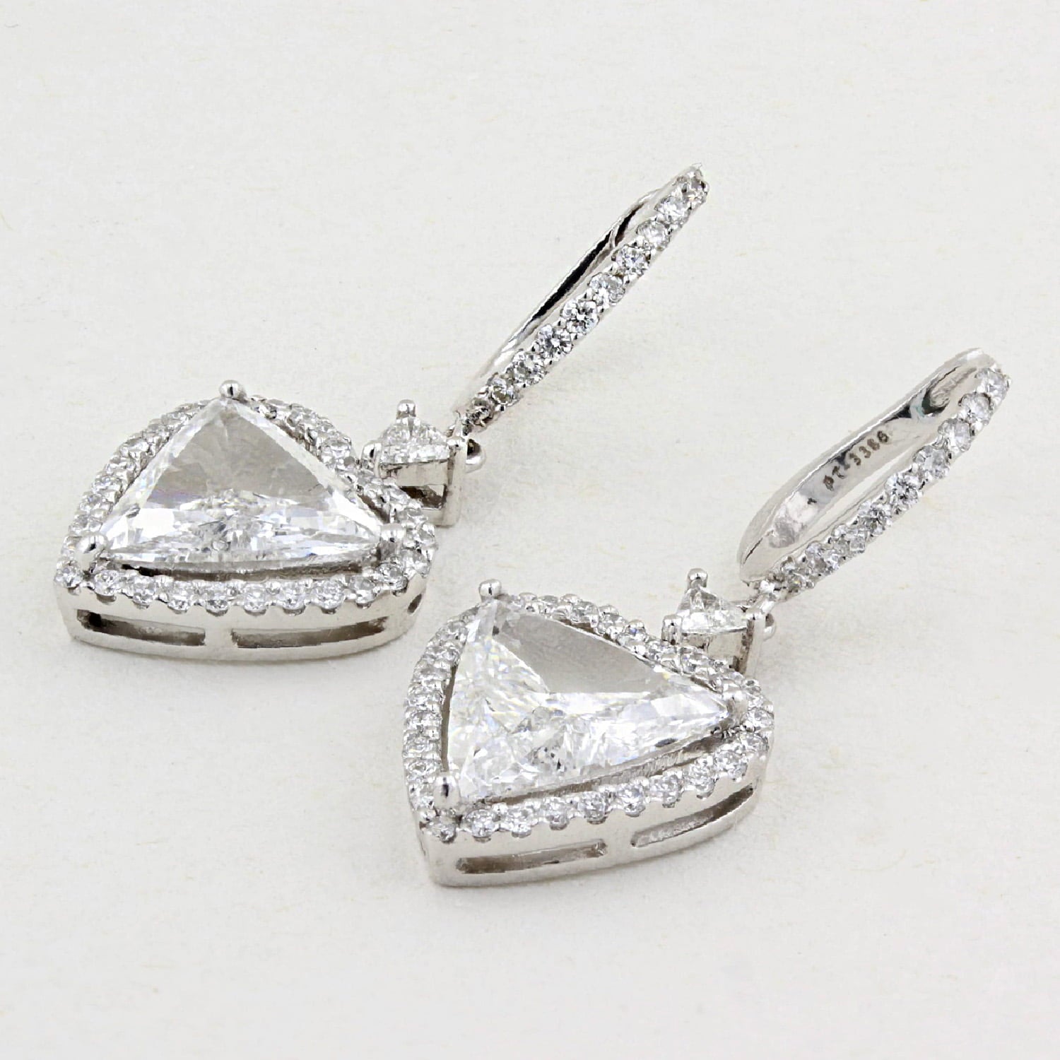 4.00ct Heart Shape Diamond Drop Earrings
