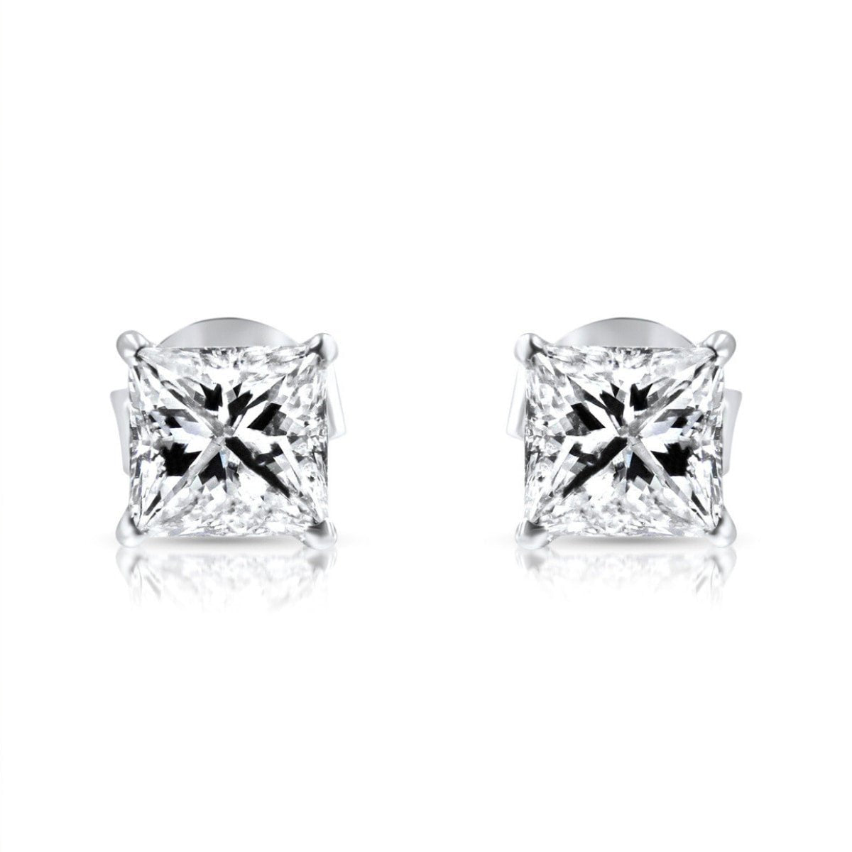 Princess Cut Diamond Stud Earrings