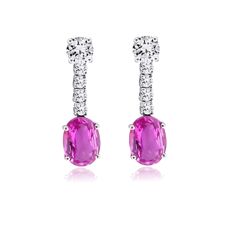 Sapphire and Diamond Drop Earrings