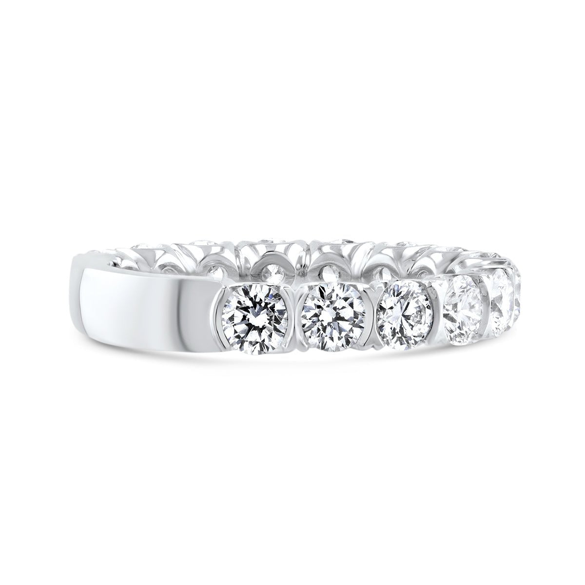 Semi Rubover Diamond Eternity Ring