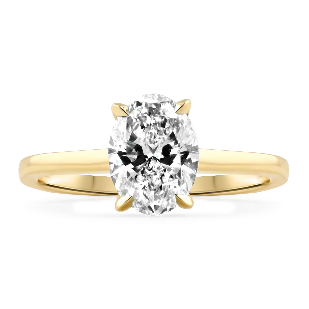Timeless Oval Diamond Solitaire Engagement Ring