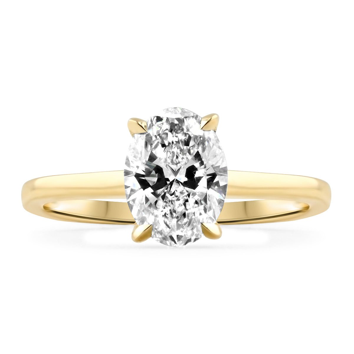 Timeless Oval Diamond Solitaire Engagement Ring