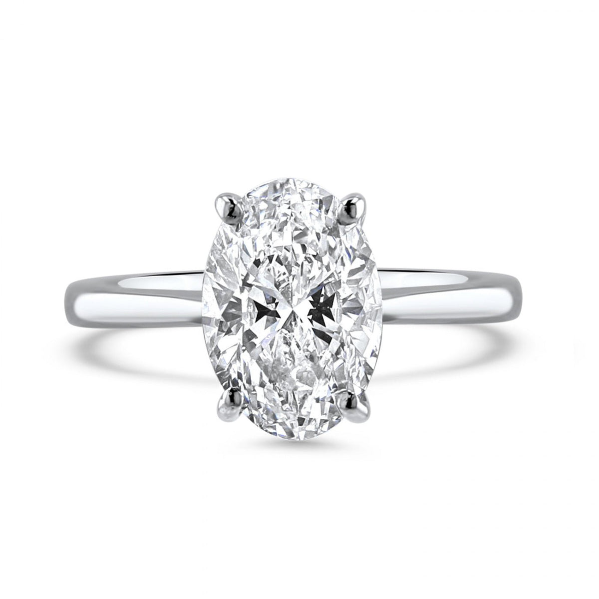 Timeless Oval Diamond Solitaire Engagement Ring