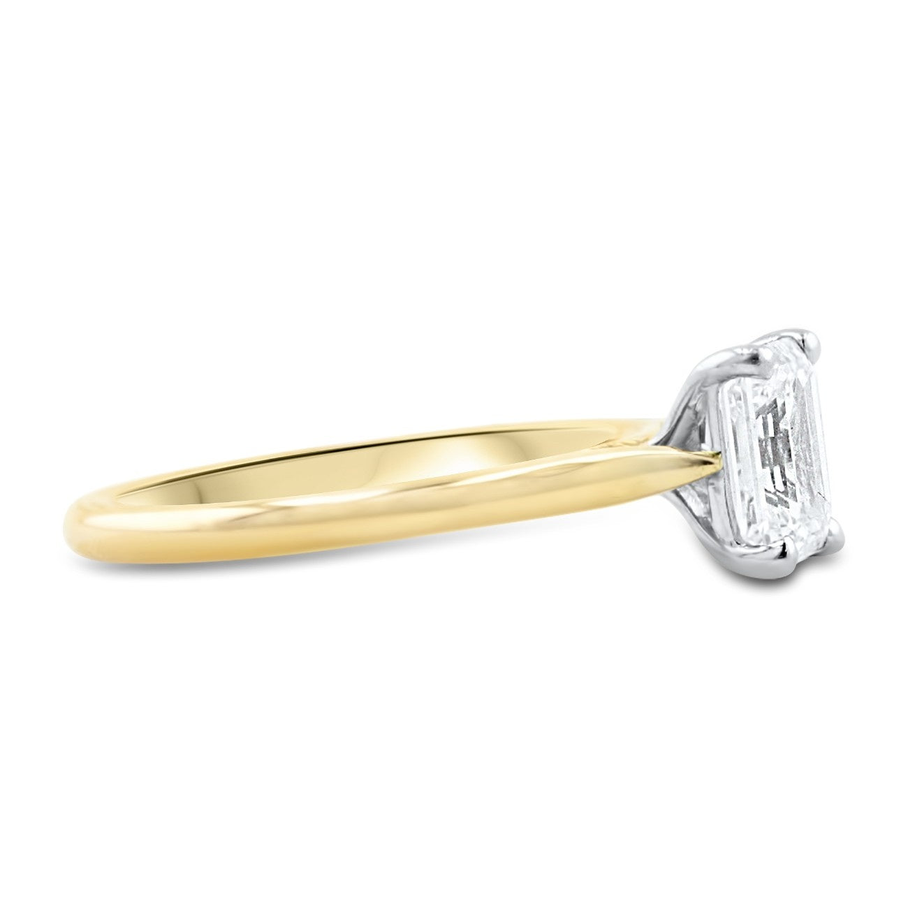 Timeless Emerald Cut Diamond Solitaire Engagement Ring