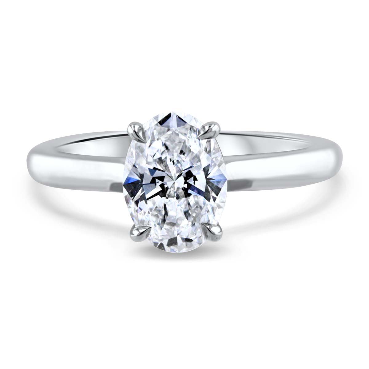 Timeless Oval Diamond Solitaire Engagement Ring