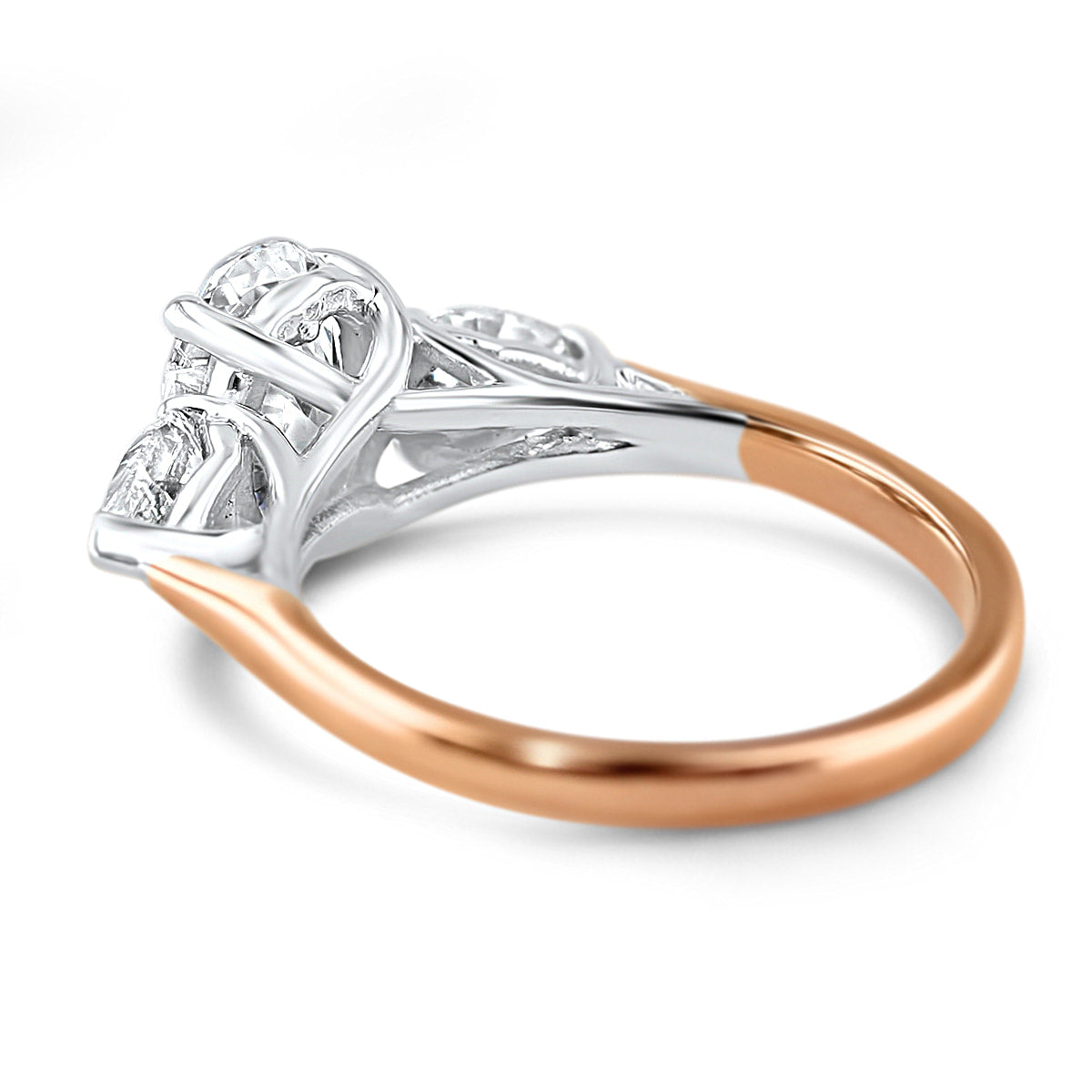 Unity Oval Diamond and Pear Shape Engagement Ring