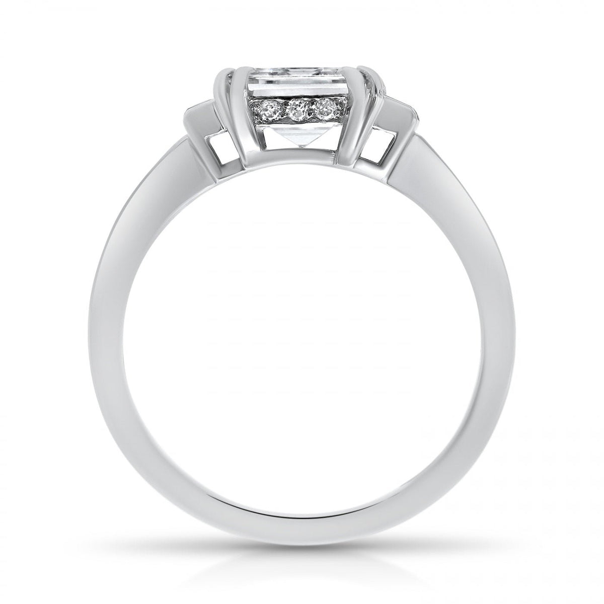 Unity Asscher Cut Three Stone Engagement Ring