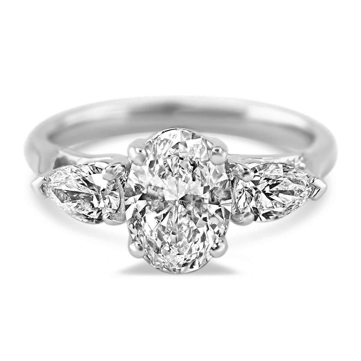 Unity Oval Diamond and Pear Shape Engagement Ring