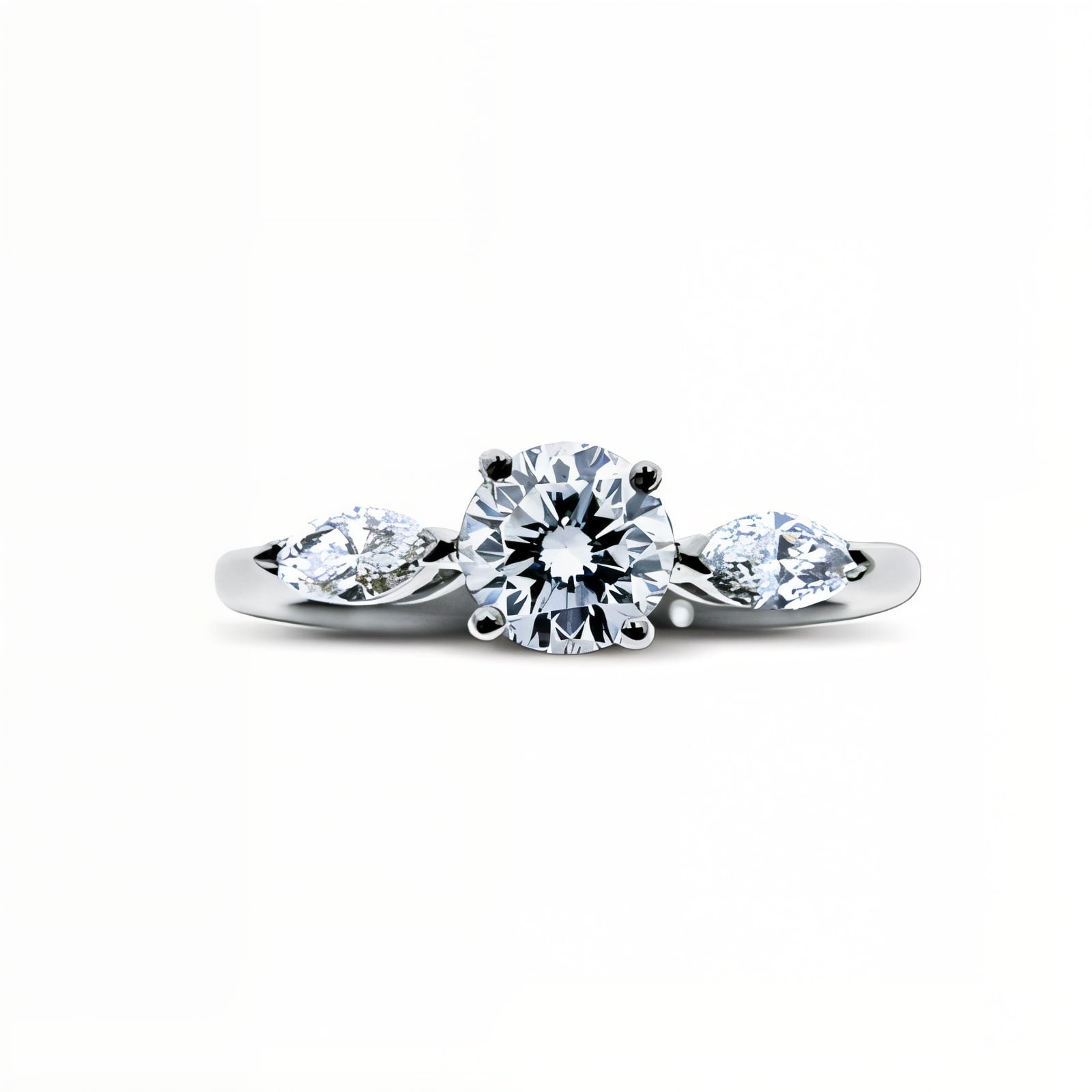 Unity Round Diamond and Marquise Engagement Ring