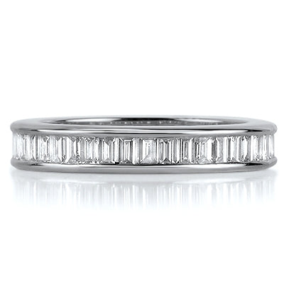 Vertical Baguette Cut Diamond Eternity Ring