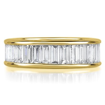 Vertical Baguette Cut Diamond Eternity Ring