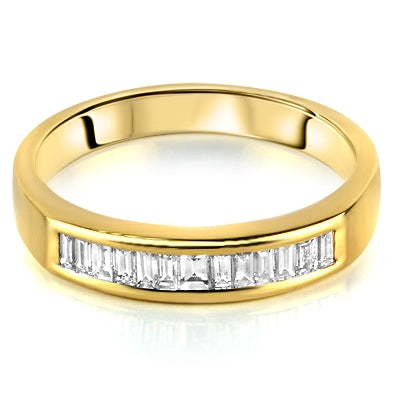 Vertical Baguette Cut Diamond Eternity Ring