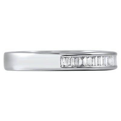 Vertical Baguette Cut Diamond Eternity Ring