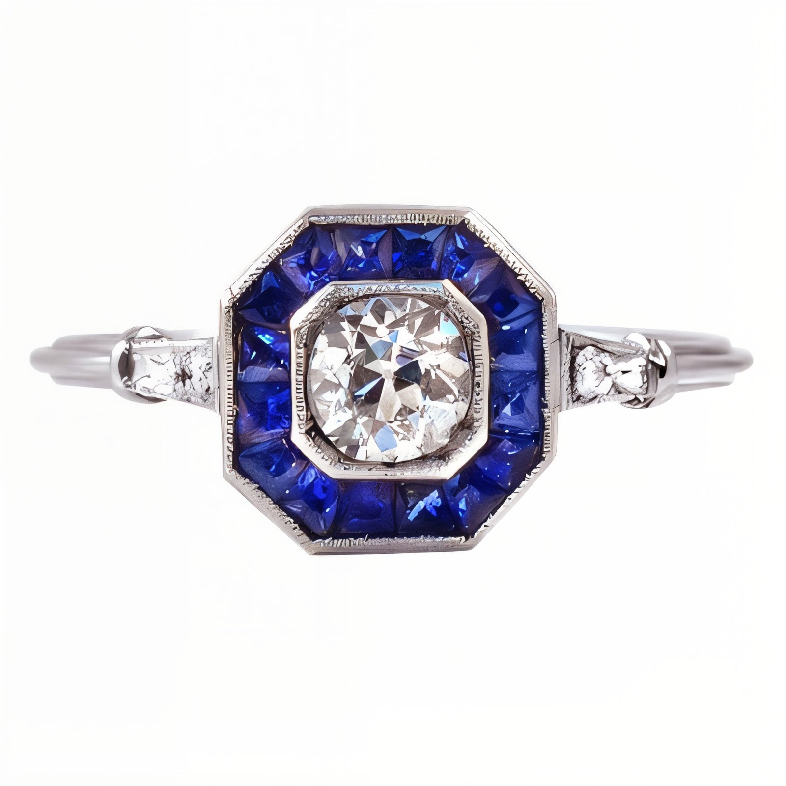 Vintage Diamond Target Ring