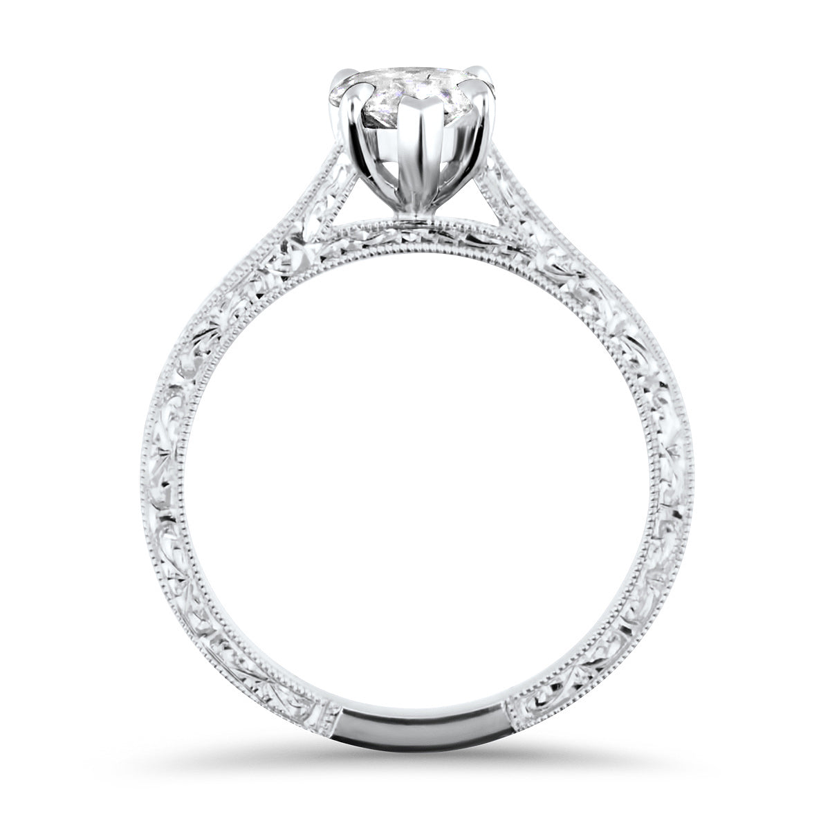 Vintage Pear Shape Diamond Engagement Ring