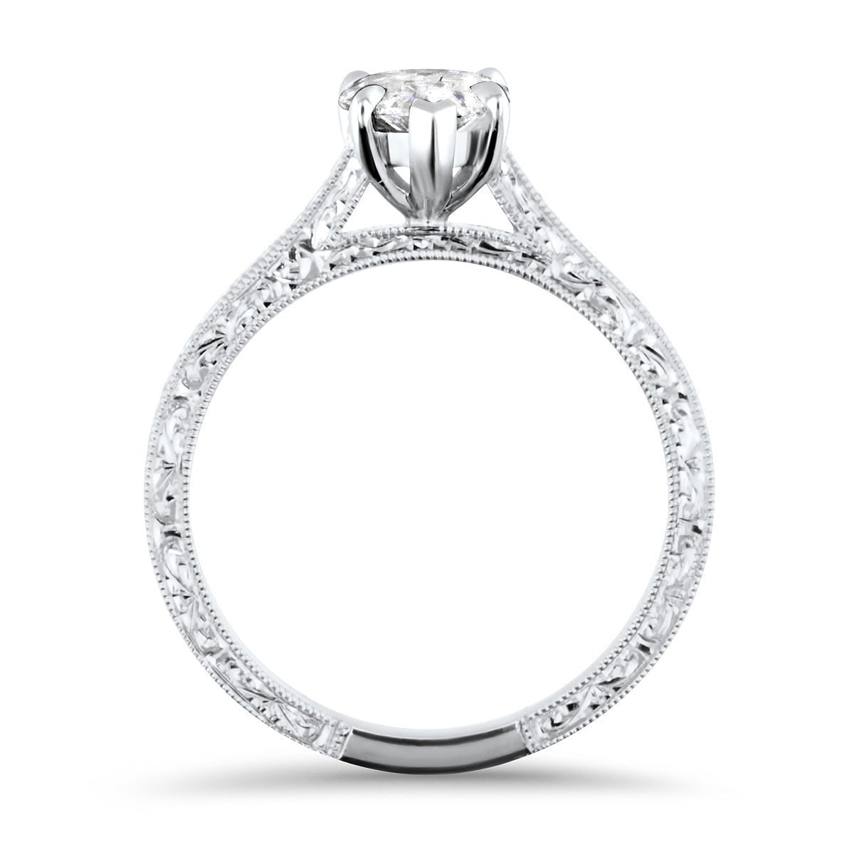 Vintage Pear Shape Diamond Engagement Ring