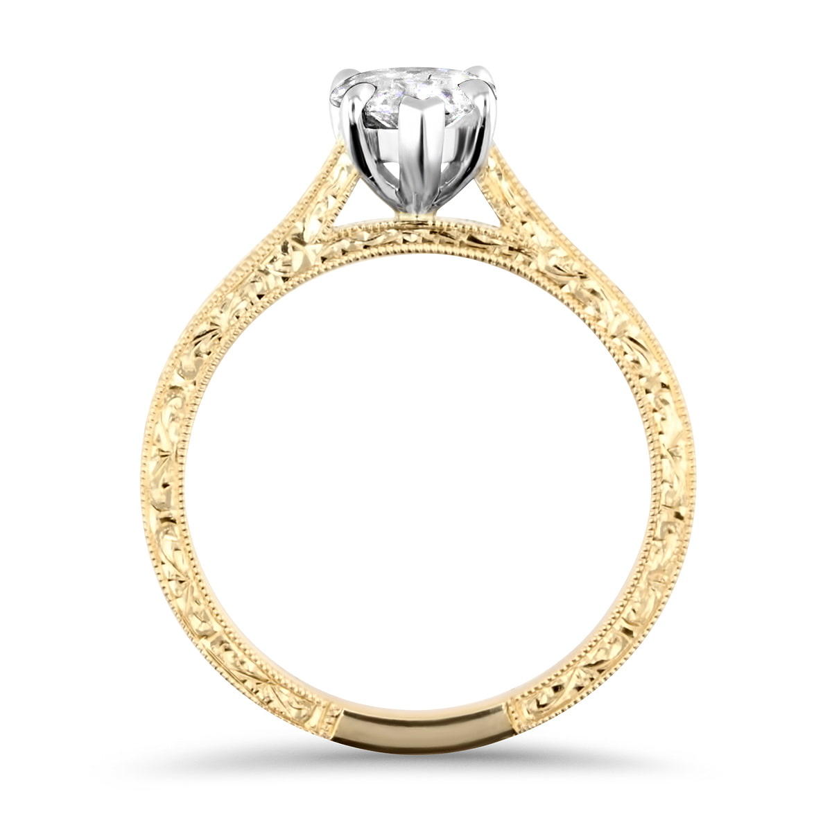 Vintage Pear Shape Diamond Engagement Ring